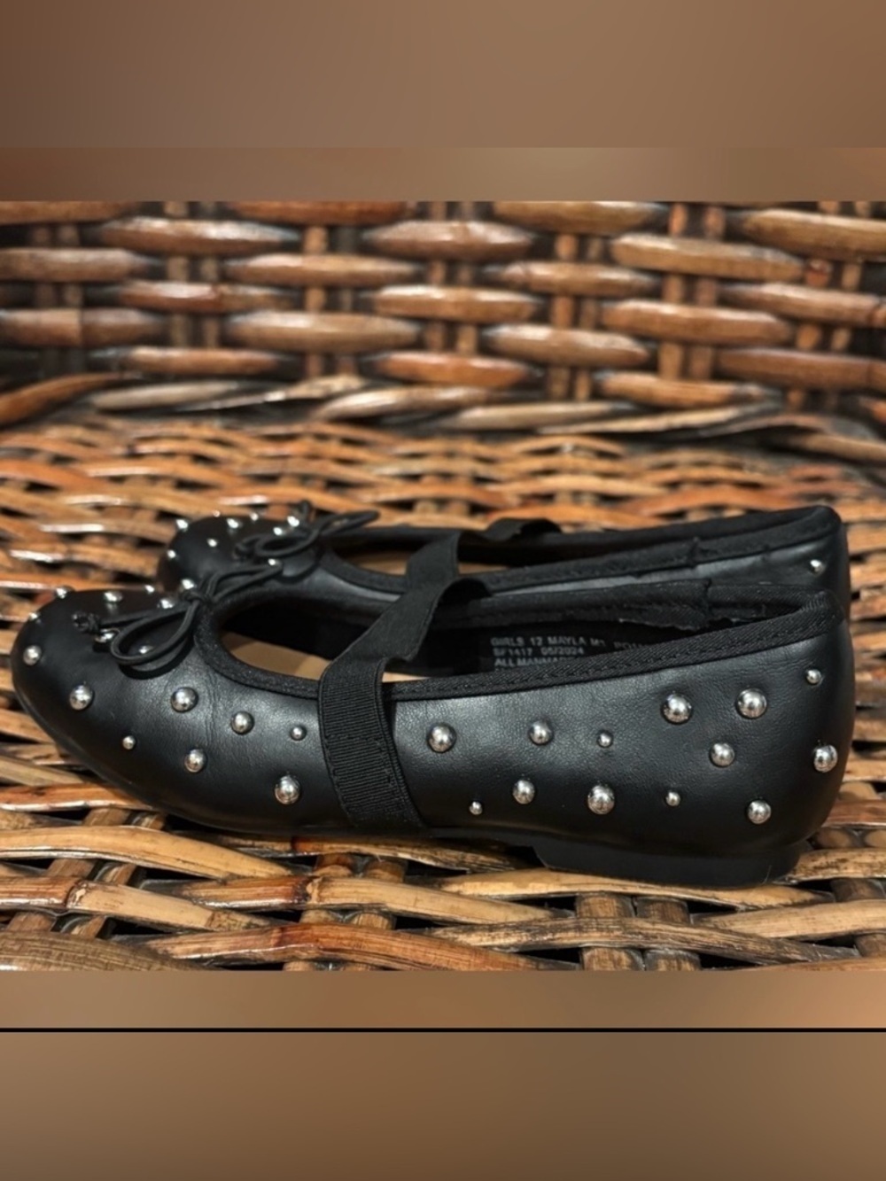 Dolce Vita Black Studded Kids Dress Shoes in Girls size 12. Great condition!